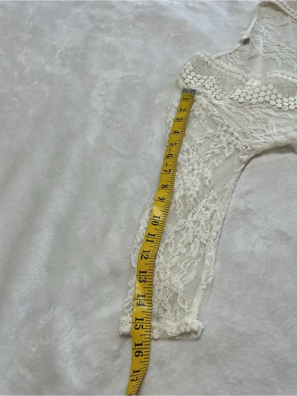 Free People Hi-Low White Lace Dress Boho Cover-Up Festival Fairycore Ethereal 2 - Picture 6 of 9
